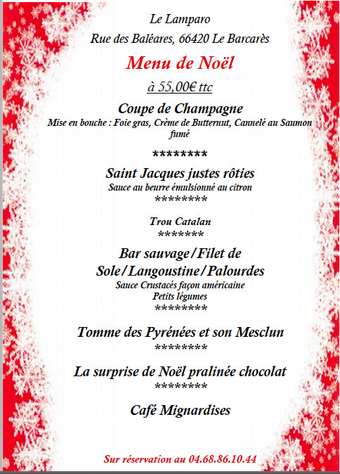 Menu de Noël