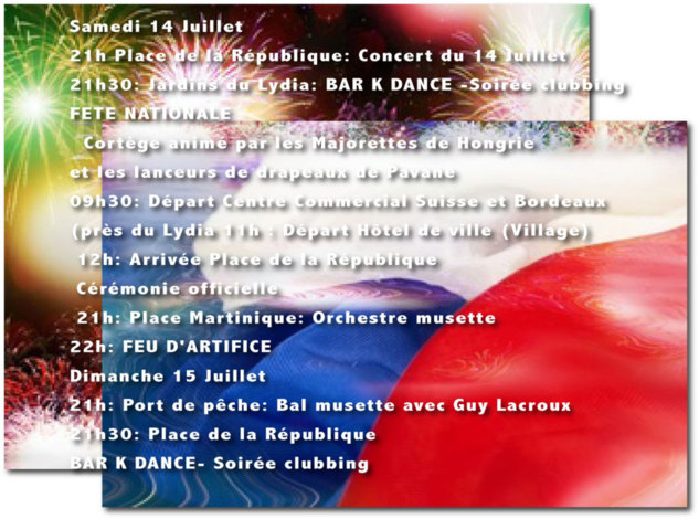 Quand la France fête le 14 juillet au Barcarès ! Quand la France fête le 14 juillet au Barcarès !