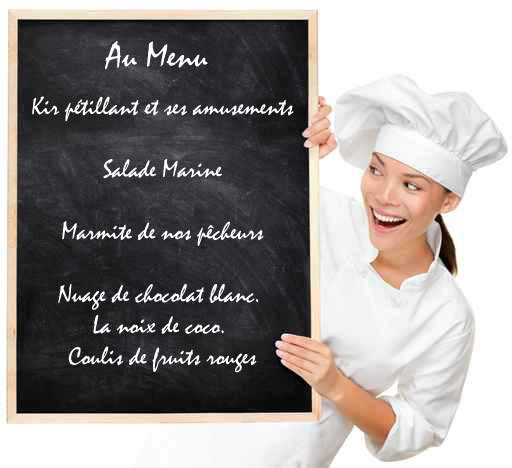 Menu Vendredi 8 novembre midi et soir