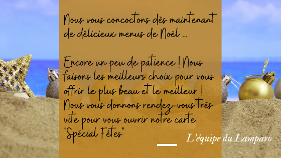 C'est bientôt Noël ... Nous vous préparons de délicieux menus ! Encore un peu de patience