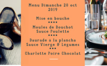 Au menu du Dimanche 20 octobre 2019